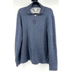 J.Crew 1/4 Zip Double Knit Pullover Sweater Men's L Gray